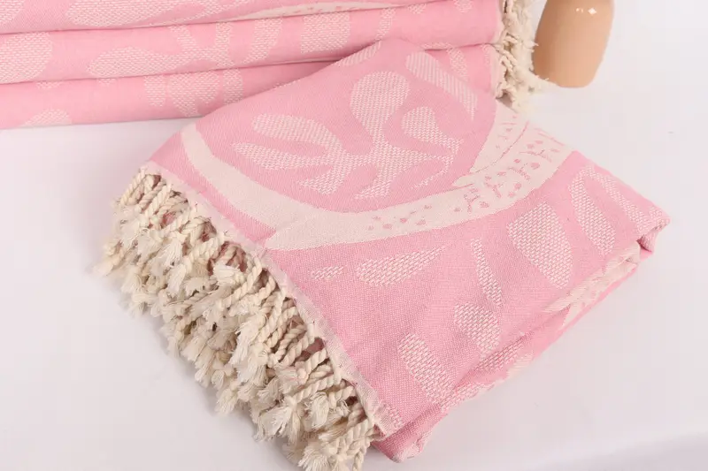 Custom Wedding Gifts, Tablecloth, Organic Throw, Oversized Beach Towel, Throw Blanket Couch, 100x92 Cotton Whale Design Towel, Spa Gift - 6