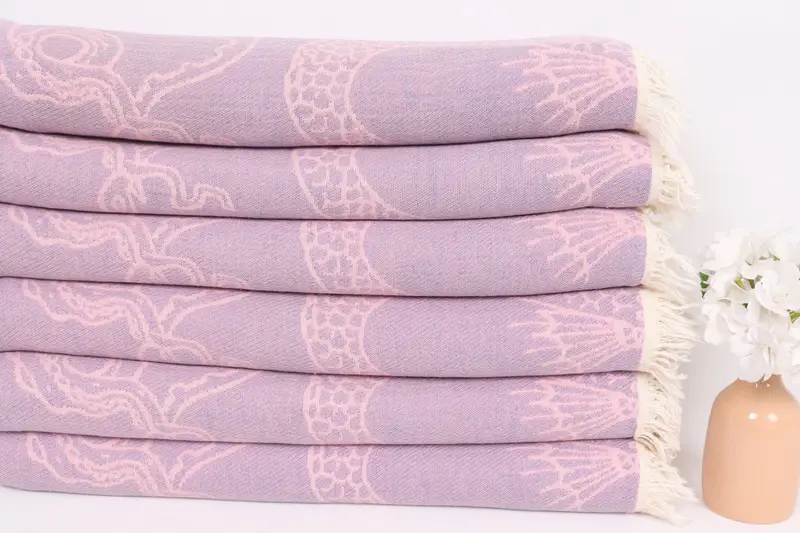 88x60 Cotton Sea -Kreaturen und Meerjungfrau -Designtuch, personalisierte Geschenke, gewebte Decke, Bachelorette Party Dekorationen, Boho -Wurfdeckeln - 4
