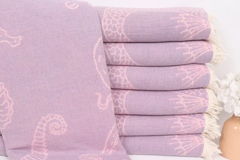 88x60 Cotton Sea -Kreaturen und Meerjungfrau -Designtuch, personalisierte Geschenke, gewebte Decke, Bachelorette Party Dekorationen, Boho -Wurfdeckeln - 2
