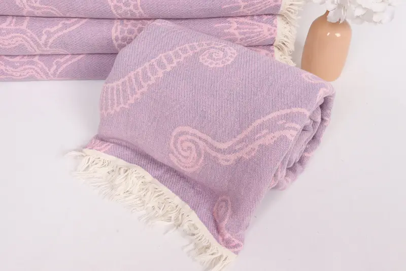 88x60 Cotton Sea -Kreaturen und Meerjungfrau -Designtuch, personalisierte Geschenke, gewebte Decke, Bachelorette Party Dekorationen, Boho -Wurfdeckeln - 5