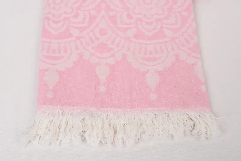 Cute Beach Towel, Bridal Shower Gift, Custom Wedding Gifts, Sand-resistant towel, Bathroom Towel, Holiday Towel, 74x36 Cotton Floral Patterned Towel - 4