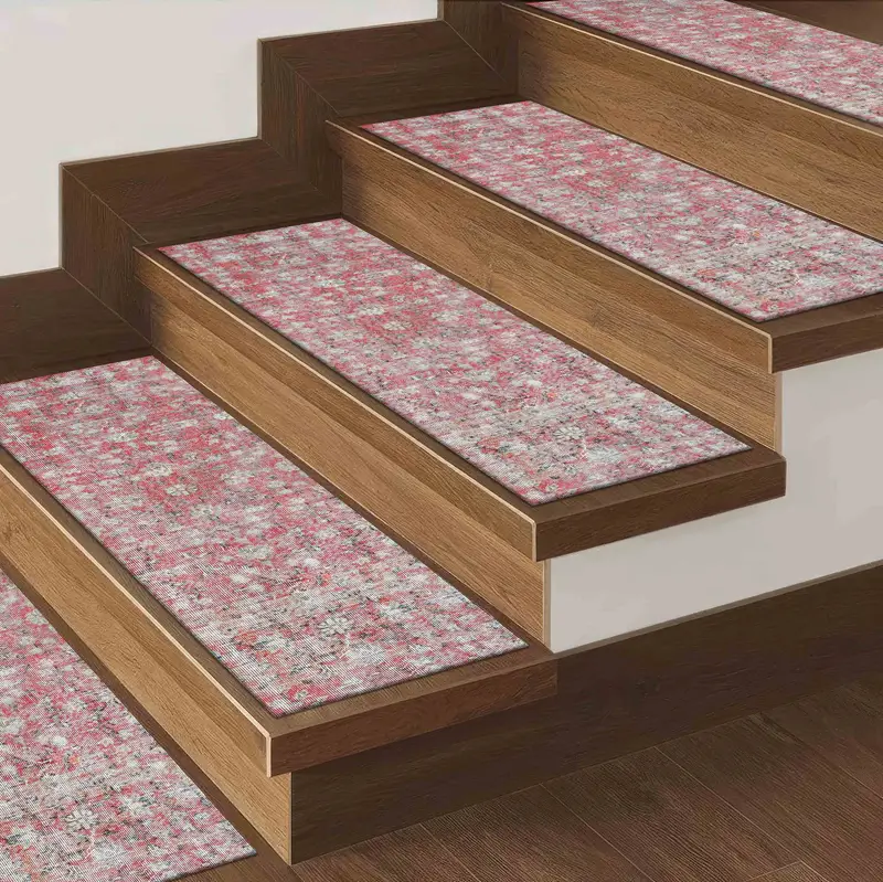 Ethnic Pattern Stair Rug, Kilim Design Printed Rug, Bohemian Decor