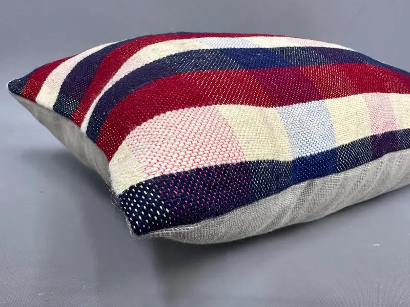 Pillow Cover, Vintage Pillow Cover, Vintage Kilim Pillow, Handmade Kilim Cushion, Kilim Cushion Sham, Decorative Cushion, 12x20 White Pillow Case - 6
