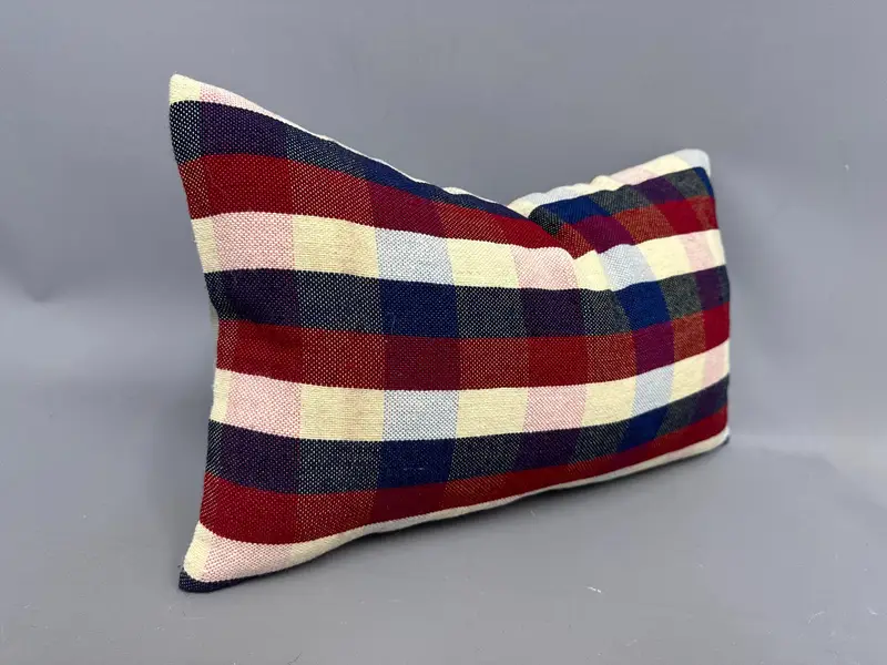 Pillow Cover, Vintage Pillow Cover, Vintage Kilim Pillow, Handmade Kilim Cushion, Kilim Cushion Sham, Decorative Cushion, 12x20 White Pillow Case - 2