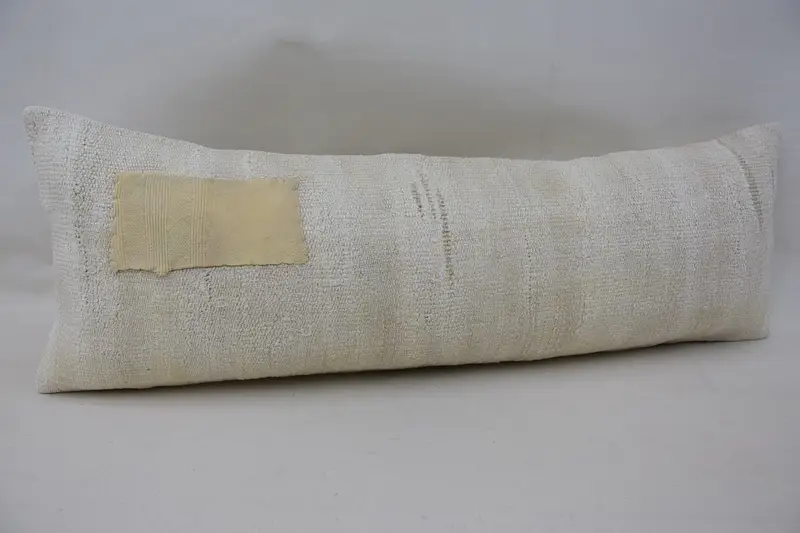 Luxury Cushion Case, Yoga Pillow Case, Home Decor Pillow, 12x36 White Pillow, Boho Pillow Sham Cover, Living Room Throw Cushion, Pillow, Gift Pillow - 3