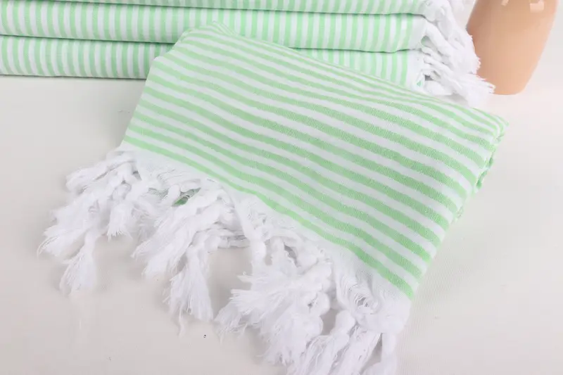 68x36 Cotton Striped Towel, Custom Wedding Towel, Guest Towel, Lightweight Turkish towel, Quick-Dry Beach Towel, Bridal Shower Gifts, Hammam towel - 4