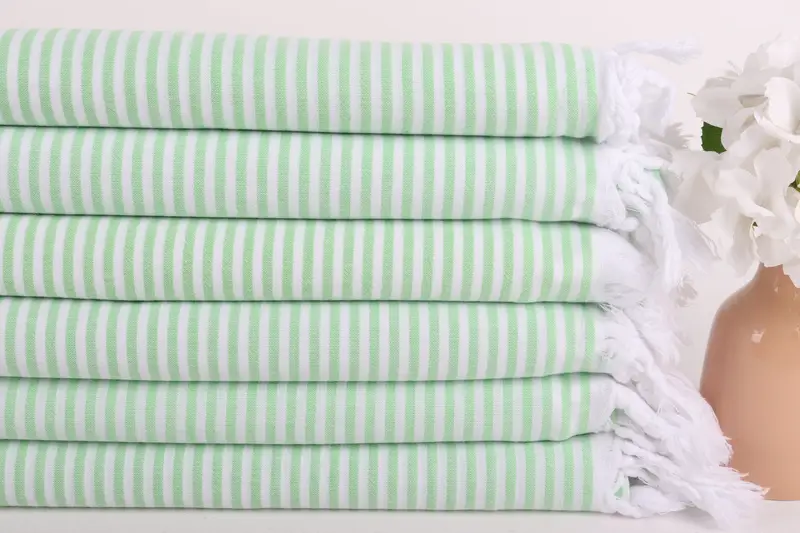 68x36 Cotton Striped Towel, Custom Wedding Towel, Guest Towel, Lightweight Turkish towel, Quick-Dry Beach Towel, Bridal Shower Gifts, Hammam towel - 3