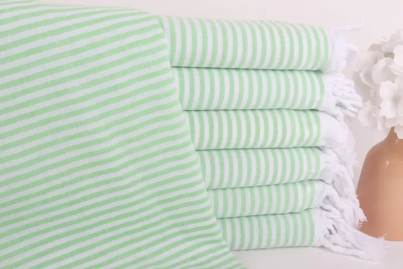 68x36 Cotton Striped Towel, Custom Wedding Towel, Guest Towel, Lightweight Turkish towel, Quick-Dry Beach Towel, Bridal Shower Gifts, Hammam towel - 1