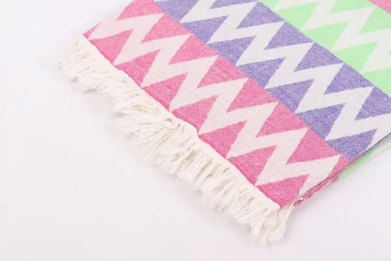 Spa Gift, Turkish Bath Towel USA, 70x40 Cotton Zigzag Design Towel, Hammam towel, Sand-free towel, Personalized Turkish Towel, Bachelorette Towel - 8