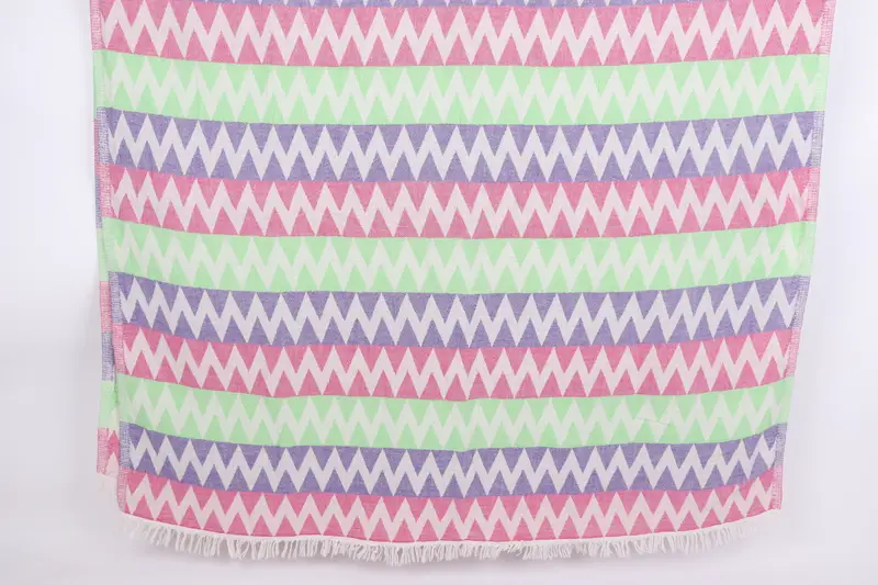 Spa Gift, Turkish Bath Towel USA, 70x40 Cotton Zigzag Design Towel, Hammam towel, Sand-free towel, Personalized Turkish Towel, Bachelorette Towel - 1