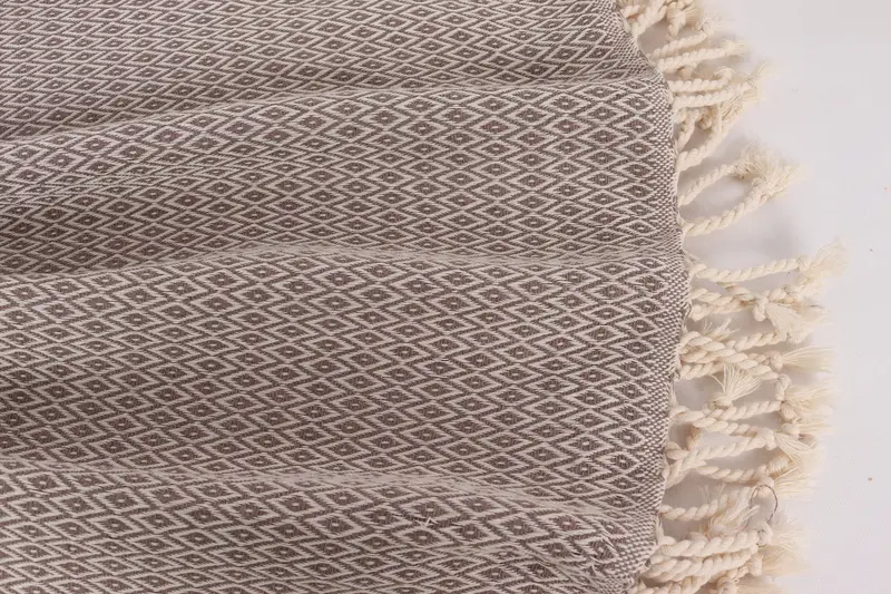 Organic Beach Blanket, 96x80 Cotton Diamond Towel, Custom Blanket, Boyfriend Gift, Throw Blanket, Wedding Anniversary Gift, Turkish Blanket - 8