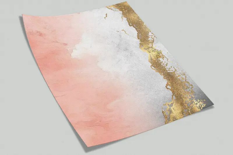 Pink Marble Mural, Custom Wall Paper, 3d Wall Paper, Abstract Wall Paper, Paper Wall Art, Pink And Gold Marble, Soft Tones Wall Mural, - 8