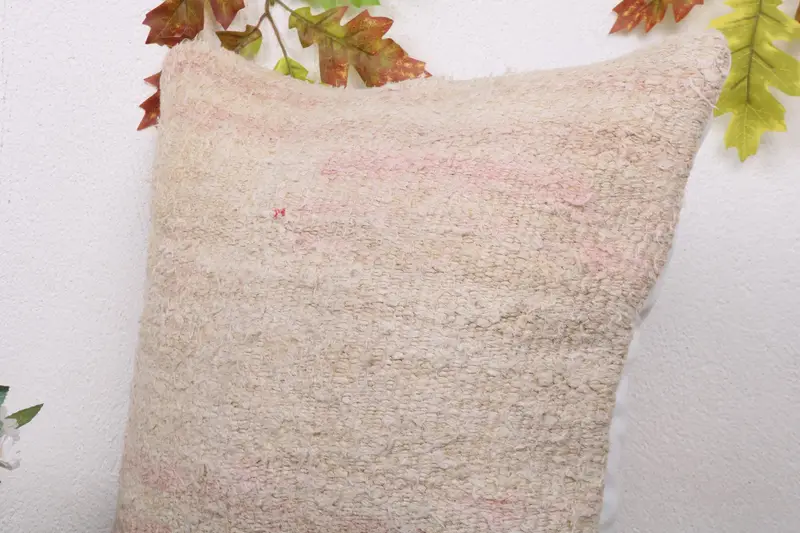 Kilim Pillow Cover, Kilim Cushion Sham, Square Throw Pillow Case, 18x18 Beige Pillow Sham, Pillow Sham, Pillow for Sofa, Pattern Throw Cushion Case - 5
