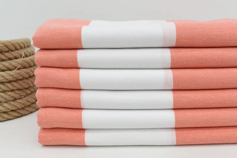 70x40 Cotton Striped Towel, Fouta towel, Lightweight Turkish towel, Handwoven organic Turkish towel for spa, Turkish bath towel, Peshtemal - 3