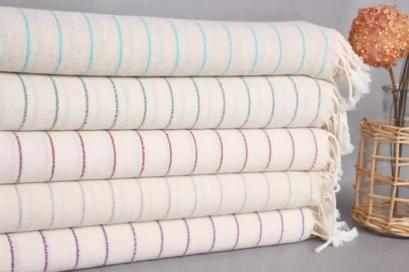 Hammam Towel USA, Lightweight Turkish towel, Beach Size Towel, Bachelorette Party Gift, Spa Gift, Turkish Towel USA, 64x38 Linen Striped Towel - 2