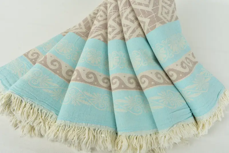 Embroidered Towel, Custom Beach Towel, Bachelor Gifts, 70x36 Cotton Geometric Towel, Wedding Gift For Bride, Scarf Towel, Turkish Towel Monogram - 6