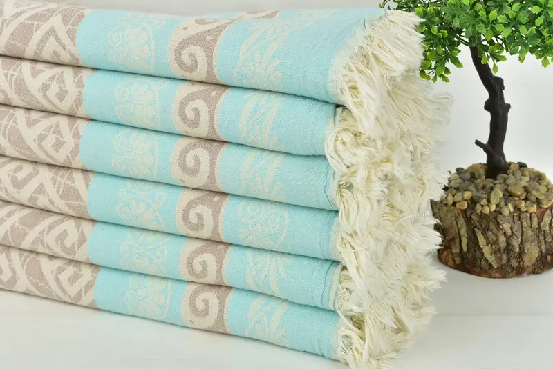 Embroidered Towel, Custom Beach Towel, Bachelor Gifts, 70x36 Cotton Geometric Towel, Wedding Gift For Bride, Scarf Towel, Turkish Towel Monogram - 5