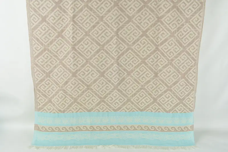 Embroidered Towel, Custom Beach Towel, Bachelor Gifts, 70x36 Cotton Geometric Towel, Wedding Gift For Bride, Scarf Towel, Turkish Towel Monogram - 1