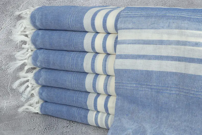 68x40 Cotton Striped Towel, Absorbent Turkish towel, Thin towel, Bridesmaid Gift Towel, Personalize Gift, Peshtemal Towel USA, Scarf Towel - 1