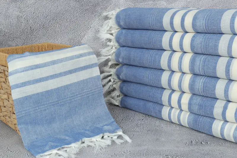 68x40 Cotton Striped Towel, Absorbent Turkish towel, Thin towel, Bridesmaid Gift Towel, Personalize Gift, Peshtemal Towel USA, Scarf Towel - 3
