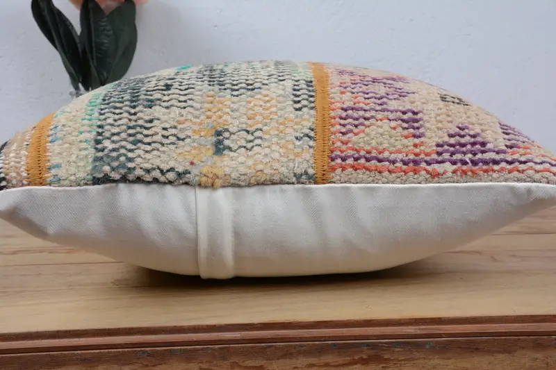 Antique Pillows, Boho Pillow Sham Cover, Cushion Cover, Decorative Bolster Pillow Sham, 16x16 Beige Pillow Case, Customized Cushion, Pillow for Sofa - 5