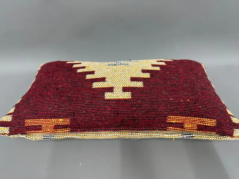 10x20 Red Pillow Cover, Office Chair Pillow, Pillow, Turkish Pillow, Vintage Kilim Throw Pillow, Gift Pillow, Customized Pillow Cover - 7