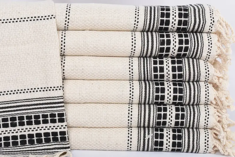 Bachelorette Towel, 40x20 Linen Striped Towel, Bathroom Towels, Monogrammed Hand Towel, Monogram Hand Towel, Bulk Order Towel, Wedding Shower Gift - 1