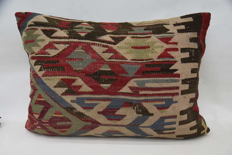 20x28 Beige Pillow Case, Turkish Kilim Pillow, Ethnic Throw Cushion, Pastel Pillow, Gift Pillow, Pillow for Sofa, Accent Throw Cushion, Cushion - 1