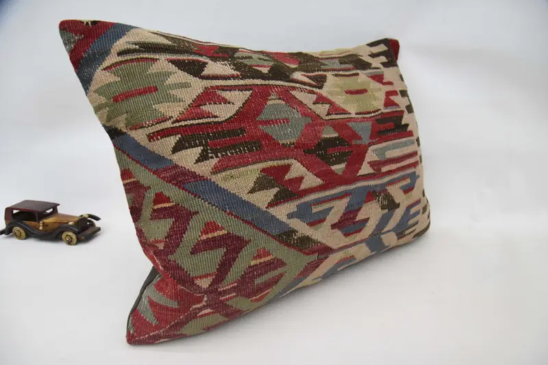 20x28 Beige Pillow Case, Turkish Kilim Pillow, Ethnic Throw Cushion, Pastel Pillow, Gift Pillow, Pillow for Sofa, Accent Throw Cushion, Cushion - 3