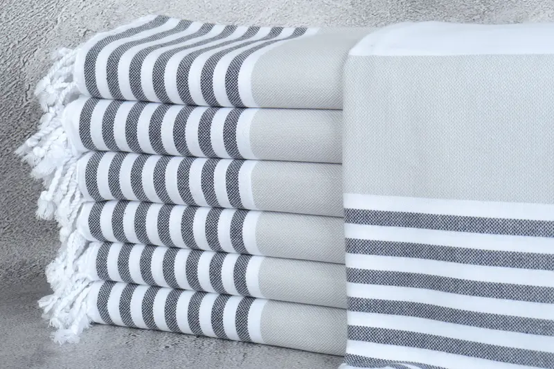 Organic Beach Towel, Gift For Her, Turkish bath towel, Decorative Towel, Merry Christmas Gifts, 70x40 Cotton Striped Towel, Personalized Beach Towel - 1