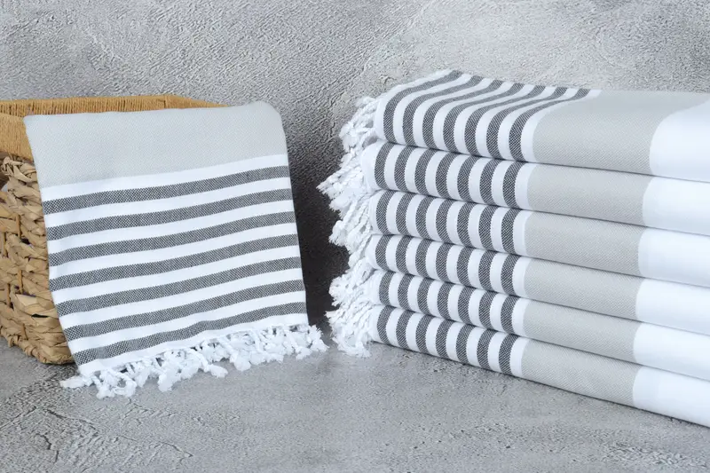 Organic Beach Towel, Gift For Her, Turkish bath towel, Decorative Towel, Merry Christmas Gifts, 70x40 Cotton Striped Towel, Personalized Beach Towel - 3