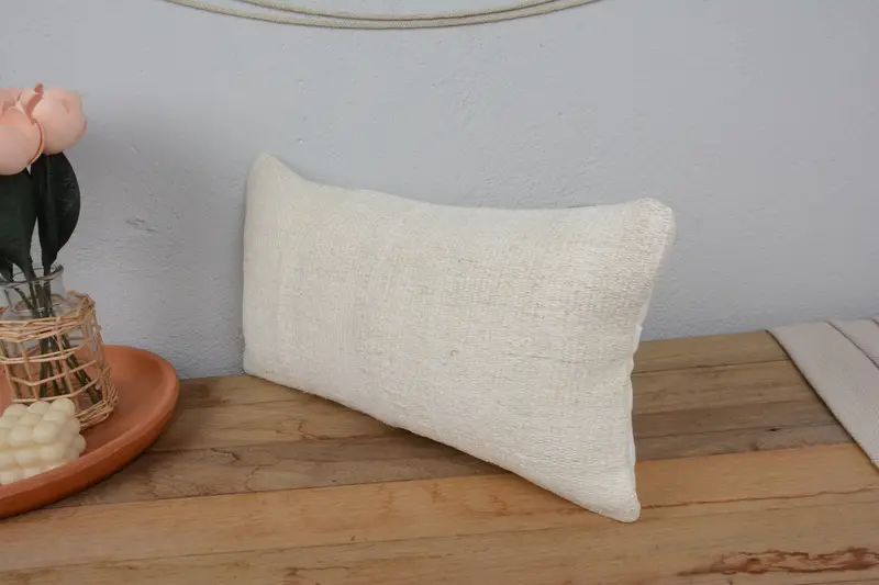 10x20 White Cushion Case, Boho Pillow Sham Cover, Decorative Pillow Sham, Pillow for Couch, Pillow for Sofa, Cushion Case - 4