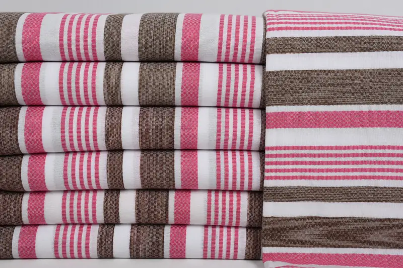 Guest Towel, 70x40 Cotton Striped Towel, Luxury Beach Towel, Birthday Gift, Travel Towel, Wedding Gift, Organic Turkish towel, Quick-Dry Beach Towel - 1