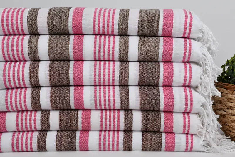 Guest Towel, 70x40 Cotton Striped Towel, Luxury Beach Towel, Birthday Gift, Travel Towel, Wedding Gift, Organic Turkish towel, Quick-Dry Beach Towel - 2