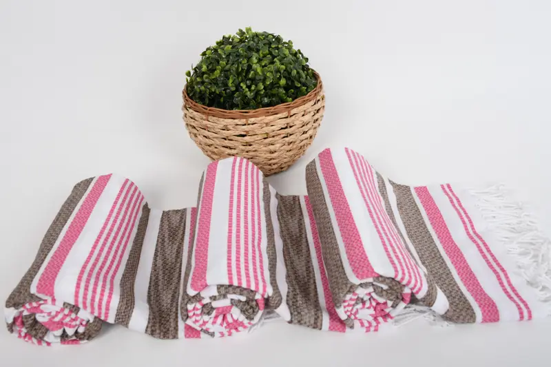Guest Towel, 70x40 Cotton Striped Towel, Luxury Beach Towel, Birthday Gift, Travel Towel, Wedding Gift, Organic Turkish towel, Quick-Dry Beach Towel - 8