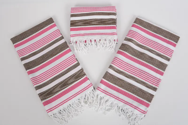 Guest Towel, 70x40 Cotton Striped Towel, Luxury Beach Towel, Birthday Gift, Travel Towel, Wedding Gift, Organic Turkish towel, Quick-Dry Beach Towel - 6
