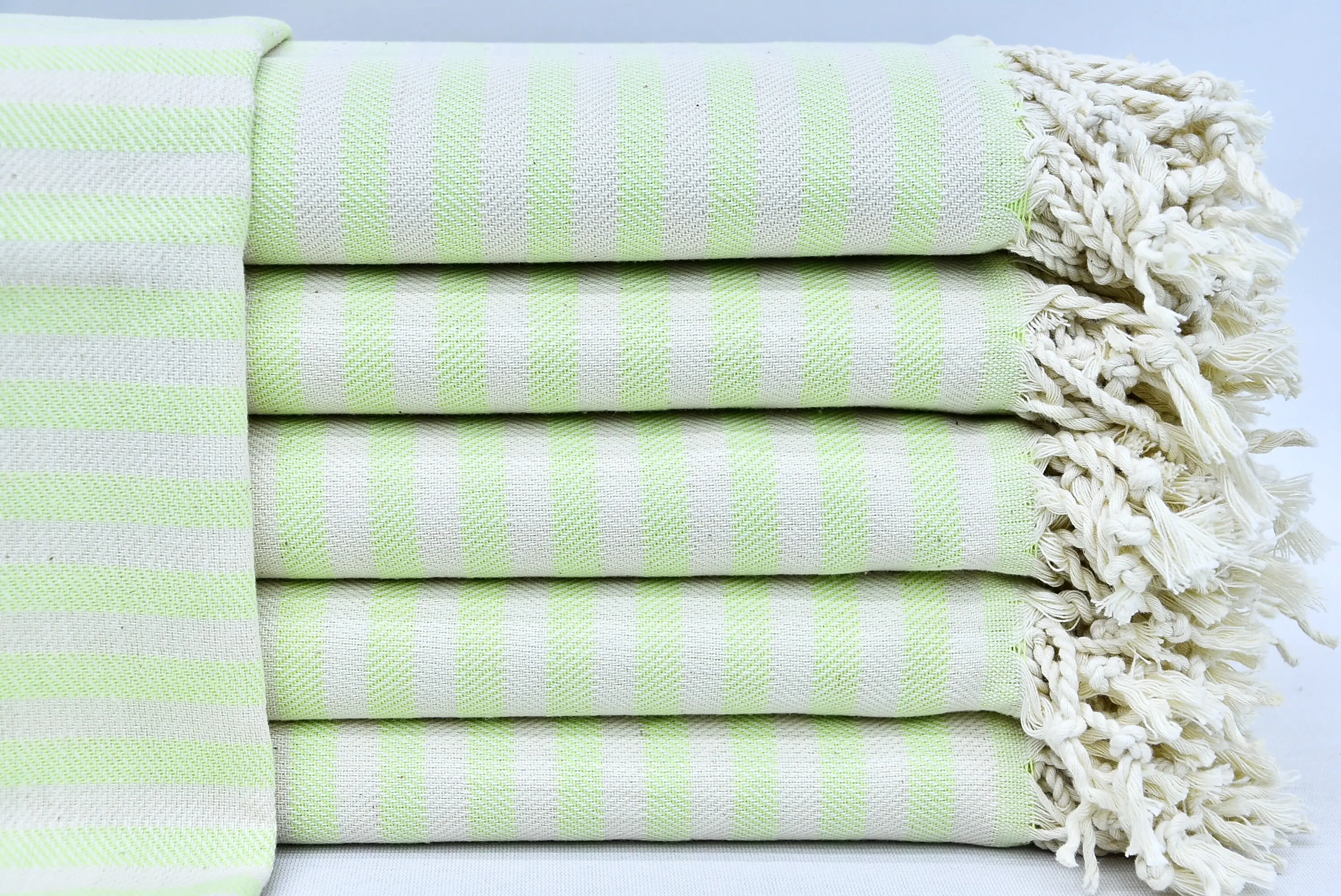 Turkish Head Towel Cotton Green & White, Kitchen & Tea Towel, 24x40 - 1