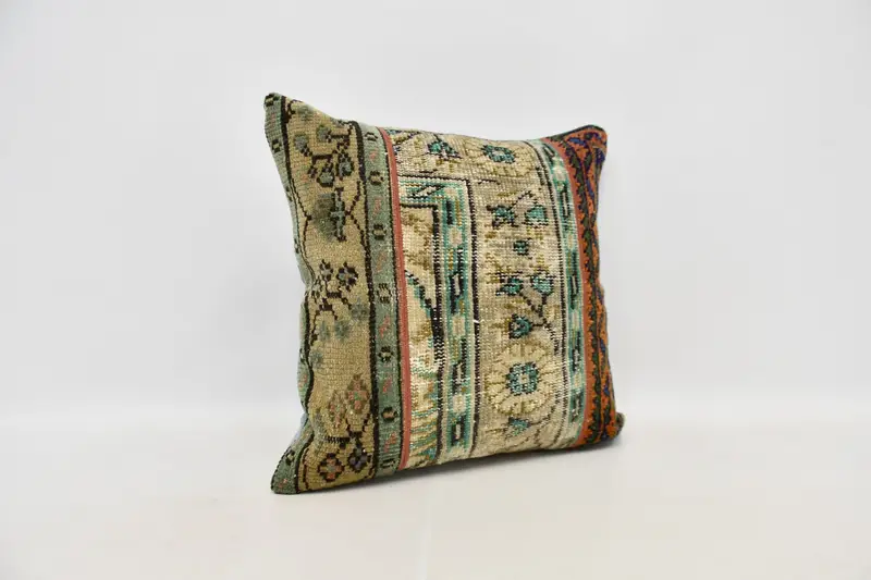 Kilim Pillow Cover, Pillow, 24x24 Blue Cushion Cover, Bohemian Cushion Cushion Case, Gift Pillow, Handmade Kilim Cushion - 3