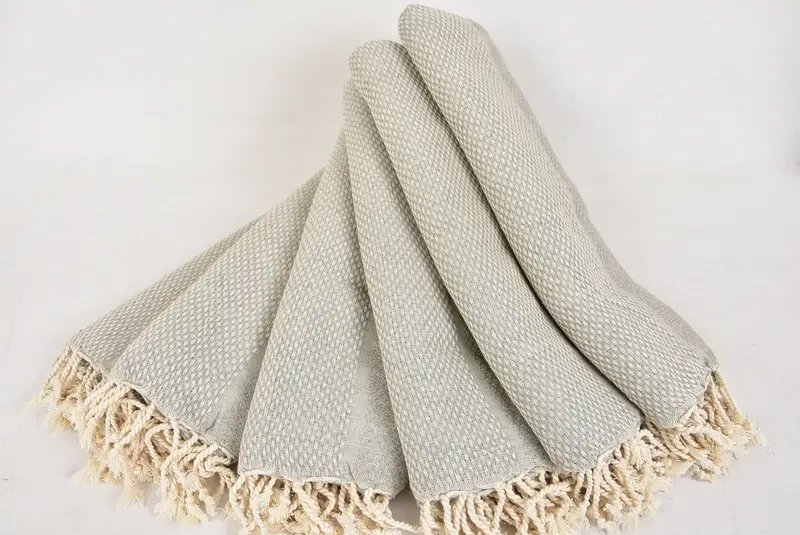 Bridesmaid Gifts, Turkish Towel USA, Organic Turkish towel, Personalized Gift For Her, Turkish beach towel with fringe, 64x38 Cotton Geometric Towel - 4