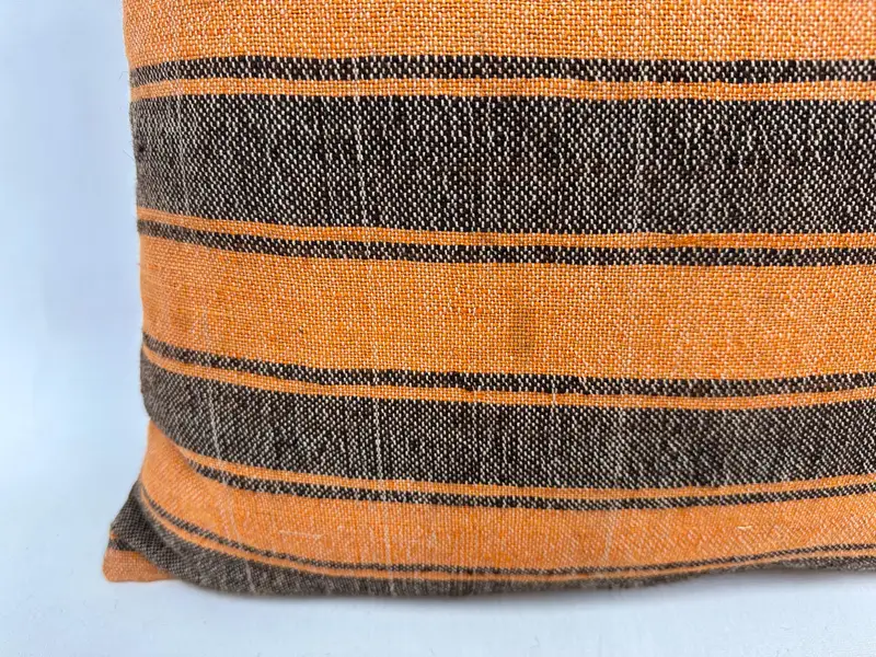 24x24 Orange Pillow Sham, Yoga Cushion Case, Cushion, Pillow for Sofa, Vintage Kilim Throw Pillow, Home Decor Pillow - 2