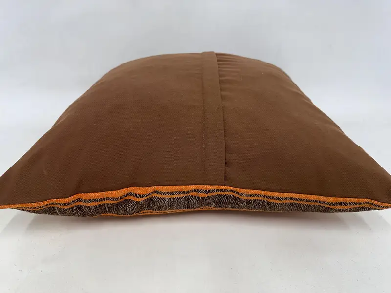 24x24 Orange Pillow Sham, Yoga Cushion Case, Cushion, Pillow for Sofa, Vintage Kilim Throw Pillow, Home Decor Pillow - 7