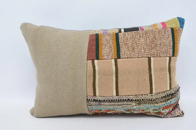 Pillow, Pillow for Sofa, 16x24 Brown Pillow Case, Yoga Cushion Cover, Pillow for Couch, Boho Pillow Sham Cover, Aesthetic Cushion - 1
