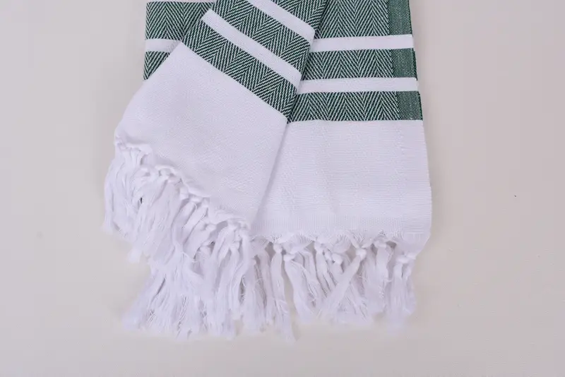 Cotton towel, Organic towel, 70x40 Cotton Herringbone Towel, Embroidery Towels, Sand-Resistant Peshtemal, Turkish Bath Towel USA, Peshtemal Towel - 8