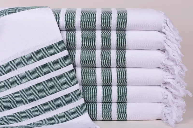 Cotton towel, Organic towel, 70x40 Cotton Herringbone Towel, Embroidery Towels, Sand-Resistant Peshtemal, Turkish Bath Towel USA, Peshtemal Towel - 1