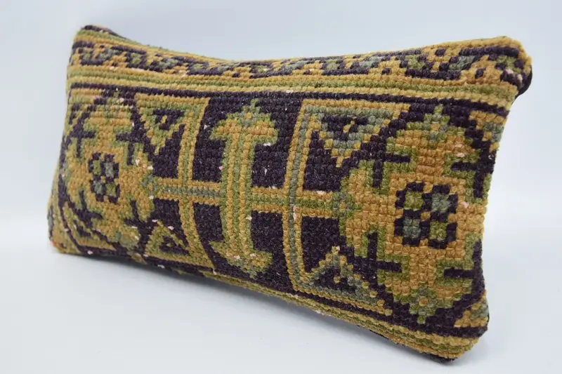 Gift Pillow, Cushion Cover, Pillow for Couch, Vintage Kilim Pillow, Personalized Gift Pillow Pillow, Turkish Corner Cushion, 8x16 Orange Pillow Sham - 4