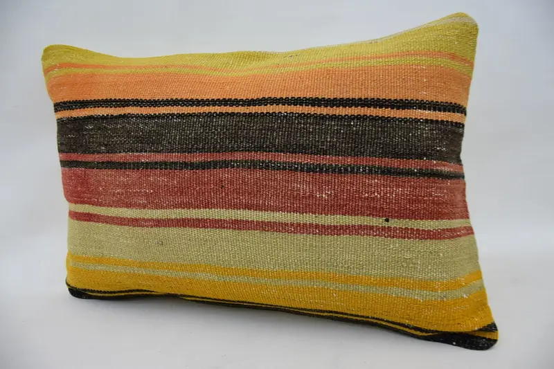 Vintage Kilim Throw Pillow, Pillow, 16x24 Red Pillow, Kilim Cushion Sham, Designer Throw Cushion Cover, Ethnical Kilim Rug Pillow - 3