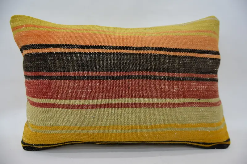 Vintage Kilim Throw Pillow, Pillow, 16x24 Red Pillow, Kilim Cushion Sham, Designer Throw Cushion Cover, Ethnical Kilim Rug Pillow - 4