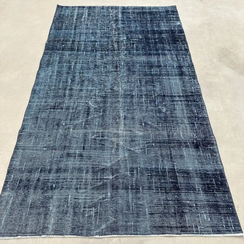 Blue Animal Print Rug, 4,8x8,3 ft Elegant Decor