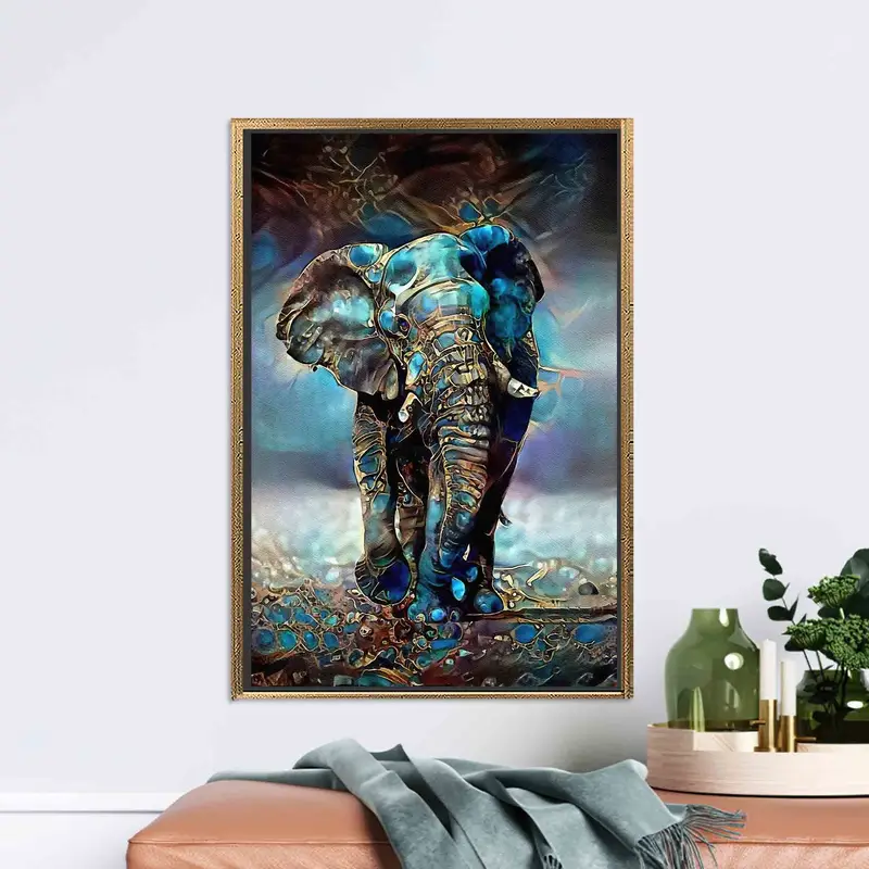 Modern Soyut Fil Kanvası: Benzersiz Fil Sevgilisi Hediyesi