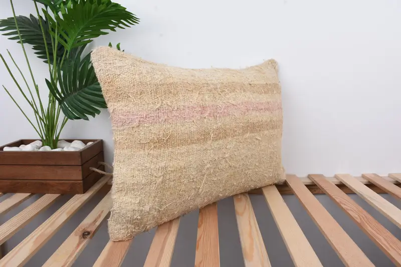 Kilim Pillow, 16x24 Beige Pillow Sham, Boho Pillow Sham Cover, Customized Pillow Case, Vintage Pillow Cover, Kilim Cushion Sham, Cushion Case - 4